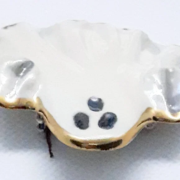 NEW Collectable Prosperity 22kt gold trimmed ceramic ghost pin - Picture 5 of 12